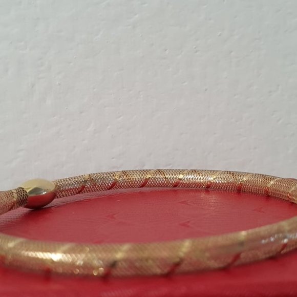 Gold Bracelet - round style mesh 18k - SOLD - Picture 3 of 11
